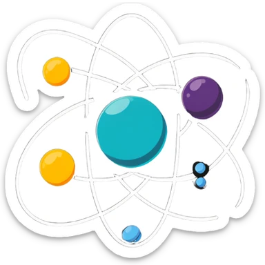 Symbolic representation of Pakistan's nuclear program with atom symbol and crescent sticker