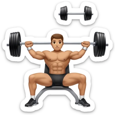 holding a heavy dumbbell in each hand to perform incline bench press sticker