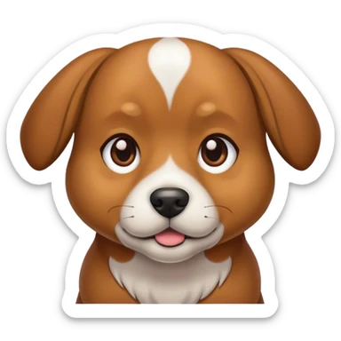 Dog with a butt sticker