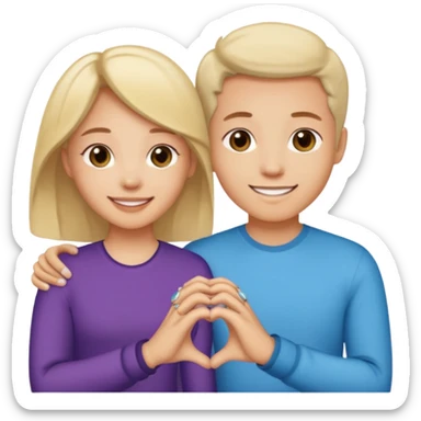 Bestie fingers promise ring  sticker