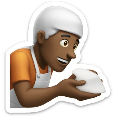 A person Grinding sugar on table with a credit card sticker