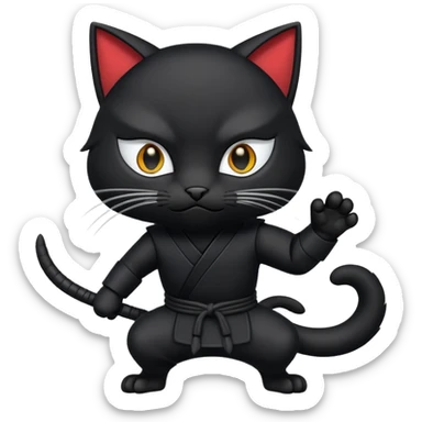 Gato ninja sticker