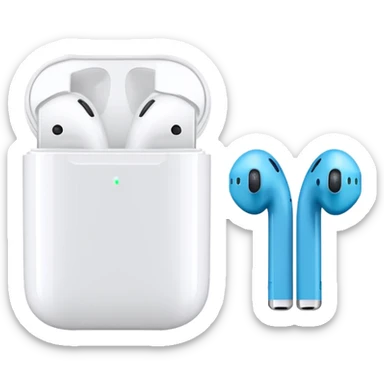 An iPhone and AirPods sticker