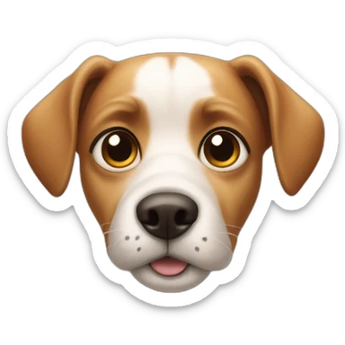 Dog with big eyes and love sticker