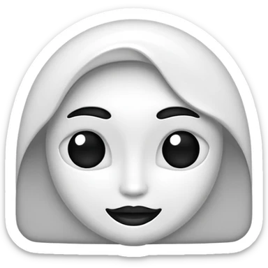 Dalla bianca e nera sticker