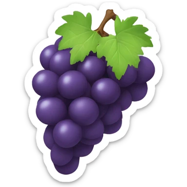 3D Grapes emoji  sticker