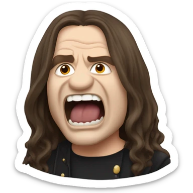 ozzy osbourne biting  sticker