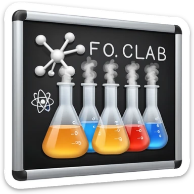 science lab  formula on board sticker