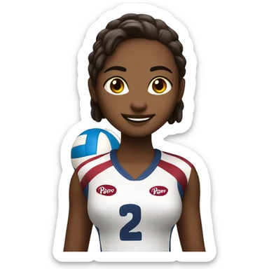 Girl with dr Pepper  and volleyball in hand￼ sticker