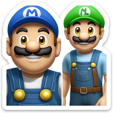 mario and luigi sticker