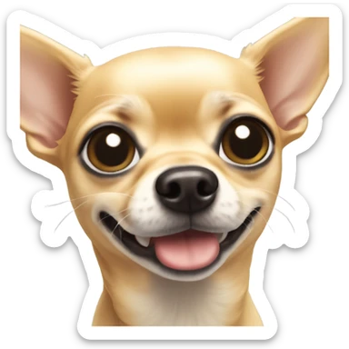 blonde chihuahua with black snout  sticker