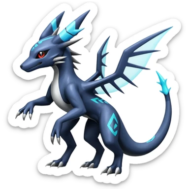 Salandit-Dialga-Umbreon-Silvally-fusion (full body) sticker