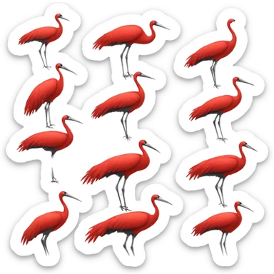  crimson cranes sticker