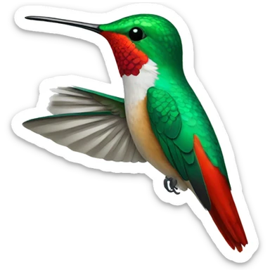 Hummingbird red sticker