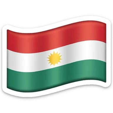 Wavy Kurdistan flag emoji sticker