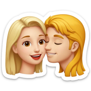 Two people kissing sticker