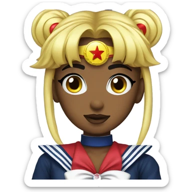 Sailor moon as an American  sticker