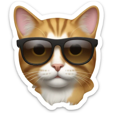 Cat with sunglasses sticker
