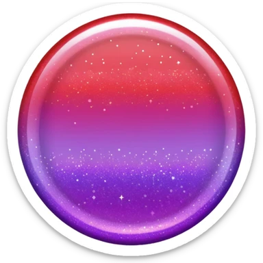 color gradient between red and purple glitter flash sticker