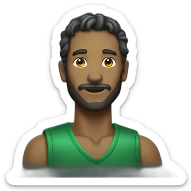 man of emerald sticker