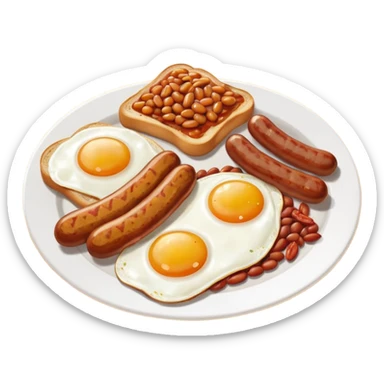 english breakfast sticker