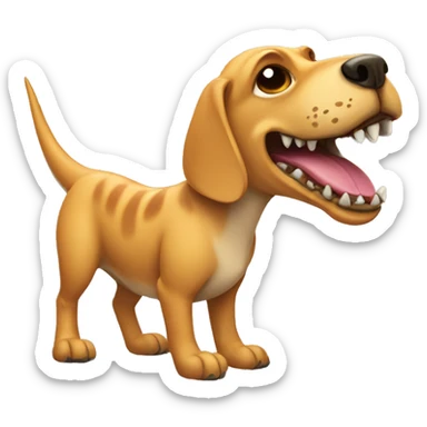 Dog with a dinosaur  sticker