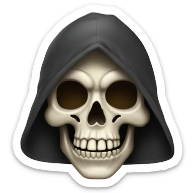 Skull with Hood  sticker
