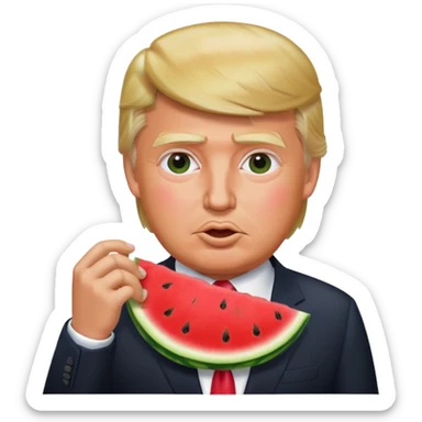 Trump eating watermelon  sticker