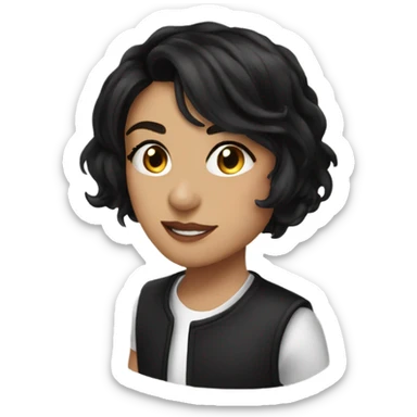 Mikey Madison actress black hair anora sticker