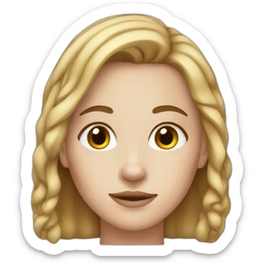 White woman with freckles sticker