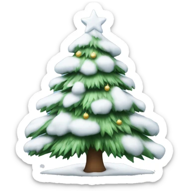 Snowy Christmas tree  sticker
