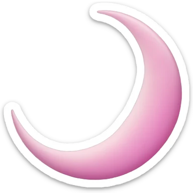 pink crescent moon  sticker
