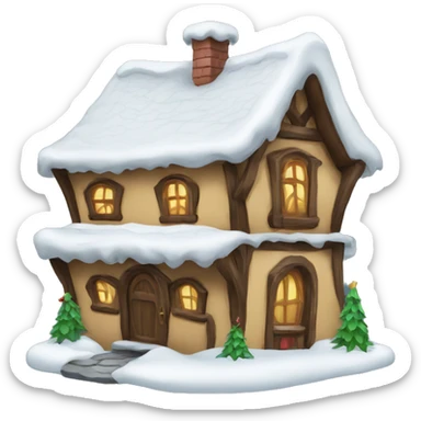 christmas elf house sticker