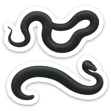 Cute Black snake sticker