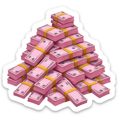 pink money sticker