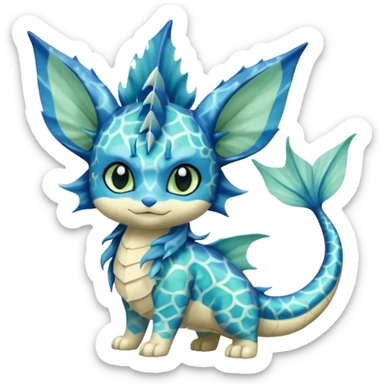 Elfish Unique Torterra-Vaporeon-feline sticker