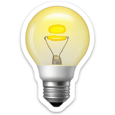 yellow light emit bulb sticker