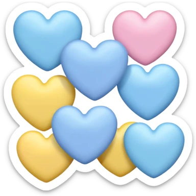 Pastel hearts  sticker