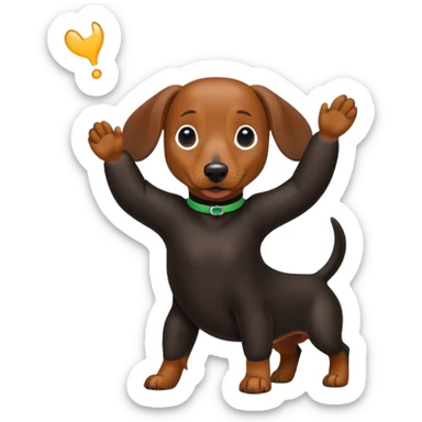 Create a dachshund dabbing sticker