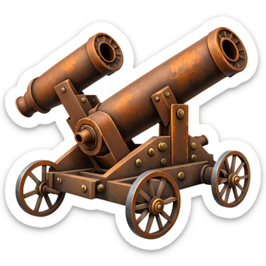 Dois canhão cruzados sticker