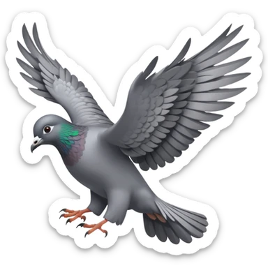 pigeon flying sticker