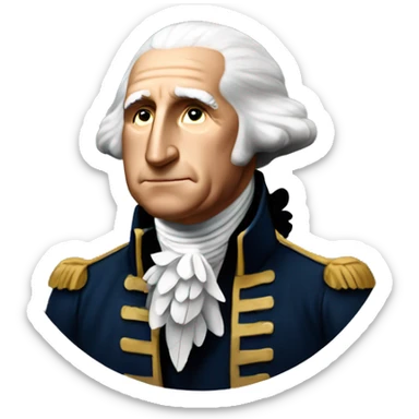 george washington with eagle sticker