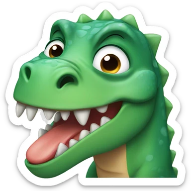 crying dinosaur sticker