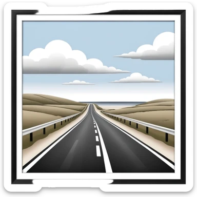 Landesgrenze sylt in schwarz weiß sticker