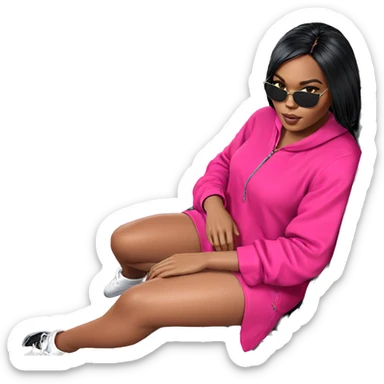 girl in car interior sticker