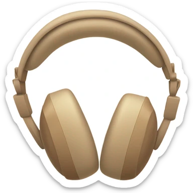 beige apple headphones with brown bows sticker