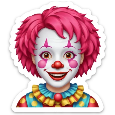 red glitter clown retarded sticker