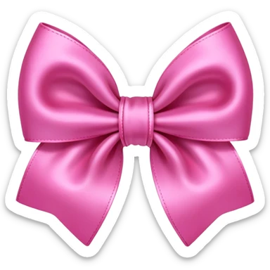 Pink hair bow sticker