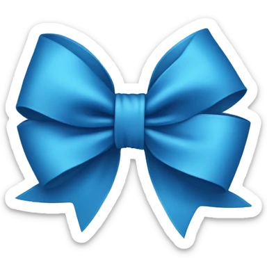 Blue bow  sticker