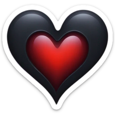 A gothic y2k heart emoji  sticker